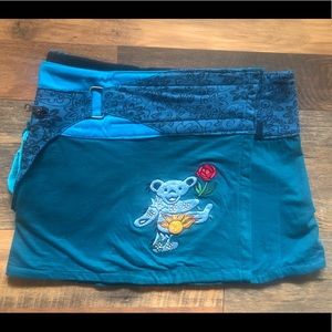Grateful Dead Dancing Bear embroidered skirt